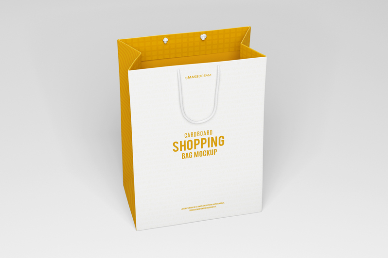 Small Cardboard Shopping Bag Mock-Up by MassDream