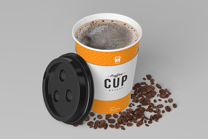 8oz Coffee Cup Mock-Up by MassDream