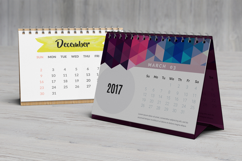 A5 Desk Calendar Mock Up By MassDream